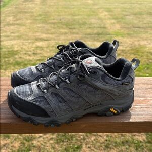 Merrell Moab 3 GTX Hiking Shoes Soft Toe Granite Grey Size 11.5 WIDE